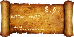 Répa Jenő névjegykártya